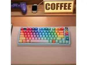 New original high-quality lucky keycaps made of PBT with thermal transfer technology, minimalist style, rainbow color, new products 61/68/75/87/980 - Keycaps New original high-quality lucky keycaps made of PBT with thermal transfer technology, minimalist style, rainbow color, new products 61/68/75/87/980 - Keycaps