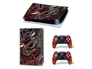 Venom Vinyl Skin Sticker For PS5Digital PS5 Game Console Game Handle Full Protective Film(TN-PS5Digital-10266) Venom Vinyl Skin Sticker For PS5Digital PS5 Game Console Game Handle Full Protective Film(TN-PS5Digital-10266)