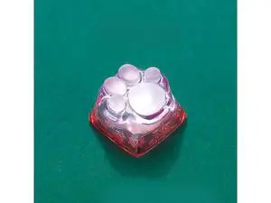 Original design transparent Tiffany cute 3D printed Christmas cat paw keycaps made of transparent resin keycaps Christmas Red Original design transparent Tiffany cute 3D printed Christmas cat paw keycaps made of transparent resin keycaps Christmas Red