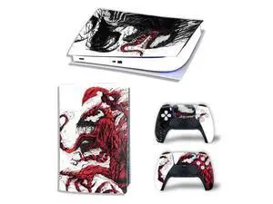 Venom Vinyl Skin Sticker For PS5Digital PS5 Game Console Game Handle Full Protective Film(TN-PS5Digital-10271) Venom Vinyl Skin Sticker For PS5Digital PS5 Game Console Game Handle Full Protective Film(TN-PS5Digital-10271)