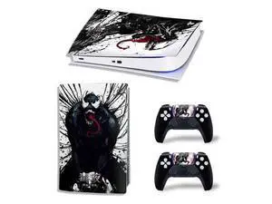 Venom Vinyl Skin Sticker For PS5Digital PS5 Game Console Game Handle Full Protective Film(TN-PS5Digital-10261) Venom Vinyl Skin Sticker For PS5Digital PS5 Game Console Game Handle Full Protective Film(TN-PS5Digital-10261)