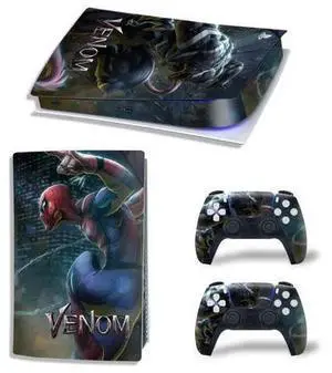 Venom Vinyl Skin Sticker For PS5Digital PS5 Game Console Game Handle Full Protective Film(TN-PS5Digital-10268) Venom Vinyl Skin Sticker For PS5Digital PS5 Game Console Game Handle Full Protective Film(TN-PS5Digital-10268)
