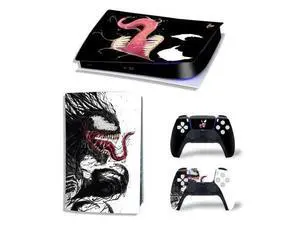 Venom Vinyl Skin Sticker For PS5Digital PS5 Game Console Game Handle Full Protective Film(TN-PS5Digital-10279) Venom Vinyl Skin Sticker For PS5Digital PS5 Game Console Game Handle Full Protective Film(TN-PS5Digital-10279)