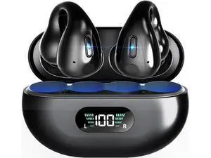 Open Ear Headphones, Clip On Wireless Earbuds Bluetooth 5.3, Sports Earphones with ENC Mic, 36 Hours HIFI Earpods with LED Display Charging Case, IPX7 Waterproof Running Ear Buds Open Ear Headphones, Clip On Wireless Earbuds Bluetooth 5.3, Sports Earphones with ENC Mic, 36 Hours HIFI Earpods with LED Display Charging Case, IPX7 Waterproof Running Ear Buds