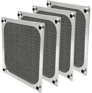 4 Pack 120mm Computer Fan Filter Grills with Screws Ultra Fine Aluminum Mesh Silver 4 Pack 120mm Computer Fan Filter Grills with Screws Ultra Fine Aluminum Mesh Silver