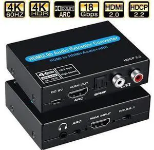4K HDMI Switch Audio Extractor With ARC & Optical Toslink HDMI 2.0 Switch 4K 60Hz HDMI Switcher Remote For Apple TV Blu-ray DVD Player Sky HD Box PS3 PS4 4K HDMI Switch Audio Extractor With ARC & Optical Toslink HDMI 2.0 Switch 4K 60Hz HDMI Switcher Remote For Apple TV Blu-ray DVD Player Sky HD Box PS3 PS4