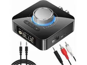 Bluetooth 5.0 Audio Adapter, 5-in-1 Wireless Music Transmitter AUX Receiver USB TF Micro SD Card MP3 Player for TV CD PC Car Home Stereo to Wireless Wired Soundbar Headphones Speakers Bluetooth 5.0 Audio Adapter, 5-in-1 Wireless Music Transmitter AUX Receiver USB TF Micro SD Card MP3 Player for TV CD PC Car Home Stereo to Wireless Wired Soundbar Headphones Speakers
