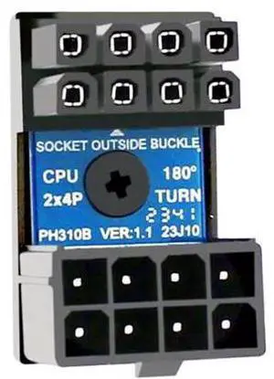 CPU 8 Pin Power Adapter 180 Degree Steering Connector for Desktop Graphics Card Mainboard to Reduce The Height of Power Cord (PH310B) CPU 8 Pin Power Adapter 180 Degree Steering Connector for Desktop Graphics Card Mainboard to Reduce The Height of Power Cord (PH310B)