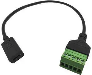USB C Terminal,USB Type C Female to 5 Pins Screw Terminal Solderless Charging and Data Transfer Converter Adapter Extension Cord 1Ft(Type C Female) USB C Terminal,USB Type C Female to 5 Pins Screw Terminal Solderless Charging and Data Transfer Converter Adapter Extension Cord 1Ft(Type C Female)