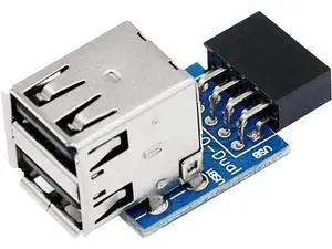 9pin USB 2.0 Female Pin Dual 2 Port USB Motherboard Header Adapter-Dual Layer Type for PC (Dual) 9pin USB 2.0 Female Pin Dual 2 Port USB Motherboard Header Adapter-Dual Layer Type for PC (Dual)