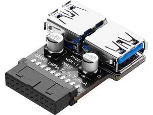 USB 3.0 Front Panel Header USB 3.0 19/20Pin to Dual USB A Motherboard Header Adapter 19Pin Female to Double USB Type A Female Front Connector Converter USB 3.0 Front Panel Header USB 3.0 19/20Pin to Dual USB A Motherboard Header Adapter 19Pin Female to Double USB Type A Female Front Connector Converter