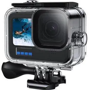 Waterproof Case for GoPro Hero 12 / Hero 11 / Hero 10 / Hero 9 Black, 60M/196FT Underwater Protective Dive Housing Shell with Bracket Mount Accessories for Go Pro Hero 12/11/10/9 Action Camera Waterproof Case for GoPro Hero 12 / Hero 11 / Hero 10 / Hero 9 Black, 60M/196FT Underwater Protective Dive Housing Shell with Bracket Mount Accessories for Go Pro Hero 12/11/10/9 Action Camera