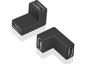 90 Degree USB C Female to Female Adapter, 10GBbps USB C Coupler Adapter, Right Angle Type C 3.1 Connector Support Fast Charging and Data Transfer for Laptop, Phone (2 Pack) 90 Degree USB C Female to Female Adapter, 10GBbps USB C Coupler Adapter, Right Angle Type C 3.1 Connector Support Fast Charging and Data Transfer for Laptop, Phone (2 Pack)