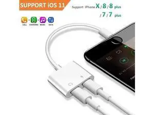 2 in 1 Lightning Headphone Jack and Charger Adapter for iPhone X XS MAX XR iPhone 8 7 6 Plus Converter AUX Female Audio and Charging Adaptor Cable Support Volume Control Call Sync Data 2 in 1 Lightning Headphone Jack and Charger Adapter for iPhone X XS MAX XR iPhone 8 7 6 Plus Converter AUX Female Audio and Charging Adaptor Cable Support Volume Control Call Sync Data