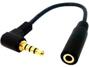 4 Pole 3.5mm 90 Degree Right Angle Audio Cable Male to 3.5mm Female Aux Cord TRRS Stereo Audio Cable Headset Extension Cable Support Mic 12 inch 4 Pole 3.5mm 90 Degree Right Angle Audio Cable Male to 3.5mm Female Aux Cord TRRS Stereo Audio Cable Headset Extension Cable Support Mic 12 inch