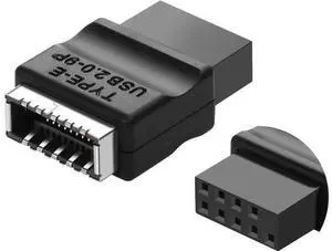 USB 2.0 9Pin to Type-E Motherboard Header Extension Adapter USB 2.0 9-Pin Female to Type E Female Front Connector Converter Front Panel Adapter USB 2.0 9Pin to Type-E Motherboard Header Extension Adapter USB 2.0 9-Pin Female to Type E Female Front Connector Converter Front Panel Adapter