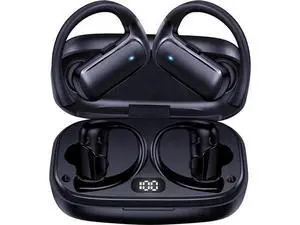 True Wireless Earbuds, Bluetooth Headphones with Earhook 30Hrs Playtime Sport Ear Buds IPX7 Waterproof Over-Ear Headsets with Microphones Earphones for Workout Fitness Running Gym Black True Wireless Earbuds, Bluetooth Headphones with Earhook 30Hrs Playtime Sport Ear Buds IPX7 Waterproof Over-Ear Headsets with Microphones Earphones for Workout Fitness Running Gym Black