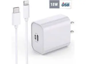 iPhone Fast Charger 18W PD Wall Charger Apple Certified 3FT USB C to Lightning Cable Power Delivery Adapter Support Quick Charging for iPhone 11 Pro Max XR XS X 8 Plus iPad Pro iPhone Fast Charger 18W PD Wall Charger Apple Certified 3FT USB C to Lightning Cable Power Delivery Adapter Support Quick Charging for iPhone 11 Pro Max XR XS X 8 Plus iPad Pro