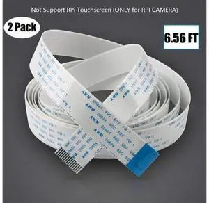 Werleo 2 Packs Ribbon Flat Cable for Raspberry Pi camera 15pin 1.0mm pitch 200cm / 6.56ft Werleo 2 Packs Ribbon Flat Cable for Raspberry Pi camera 15pin 1.0mm pitch 200cm / 6.56ft