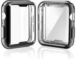 Case for Apple Watch Series 4 Screen Protector 40mm 2018 New iWatch Overall Protective Case TPU HD Black Ultra-Thin Cover for Apple Watch Series 4 - 1 Black+1 Transparent Case for Apple Watch Series 4 Screen Protector 40mm 2018 New iWatch Overall Protective Case TPU HD Black Ultra-Thin Cover for Apple Watch Series 4 - 1 Black+1 Transparent
