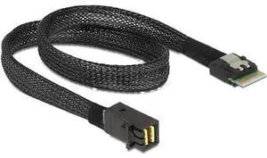 Slim Line SAS 4.0 SFF-8654 4i 38pin to HD Mini SAS 4i SFF-8643 36pin Cable 0.5M Slim Line SAS 4.0 SFF-8654 4i 38pin to HD Mini SAS 4i SFF-8643 36pin Cable 0.5M