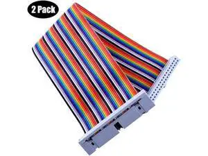 Werleo 2 Packs Breadboard Jumper Wires 40pin Male to Female Ribbon GPIO Cable for Connection Raspberry Pi 3 2 Model B B+ with 3.5/5 inch TFT Touch Screen LCD Display Werleo 2 Packs Breadboard Jumper Wires 40pin Male to Female Ribbon GPIO Cable for Connection Raspberry Pi 3 2 Model B B+ with 3.5/5 inch TFT Touch Screen LCD Display