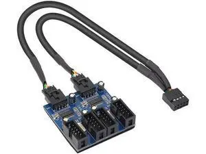 Motherboard USB 9 Pin Header Hub Male 1 to 2/4 Female USB 2.0 Splitter Extension Cable, USB 9-pin Internal Cable 9 pin Connector Adapter for Port Multiplier (35cm) Motherboard USB 9 Pin Header Hub Male 1 to 2/4 Female USB 2.0 Splitter Extension Cable, USB 9-pin Internal Cable 9 pin Connector Adapter for Port Multiplier (35cm)