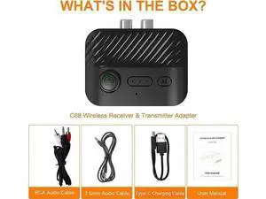Bluetooth Transmitter Receiver - V5.3 Bluetooth Audio Receiver w/Display & Knob, 3.5mm AUX RCA Wireless Audio Adapter for Home Stereo/Headphone/Speaker/TV/PC/Car, Support TF Card/U Disk Music Play Bluetooth Transmitter Receiver - V5.3 Bluetooth Audio Receiver w/Display & Knob, 3.5mm AUX RCA Wireless Audio Adapter for Home Stereo/Headphone/Speaker/TV/PC/Car, Support TF Card/U Disk Music Play