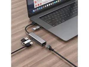 USB 3.0 & USB C to Ethernet Adapter, USB C to 3-Port USB 3.0 Hub with RJ45 10/100/1000 Gigabit Ethernet Adapter Support Windows 10,8.1,MacOS, Sur-face Pro, Linux, Chrom-e-book and More USB 3.0 & USB C to Ethernet Adapter, USB C to 3-Port USB 3.0 Hub with RJ45 10/100/1000 Gigabit Ethernet Adapter Support Windows 10,8.1,MacOS, Sur-face Pro, Linux, Chrom-e-book and More