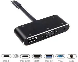 USB Type-C HUB USB-C to HDMI 4K USB3.0 Audio VGA HUB Adapter USB Type-C HUB USB-C to HDMI 4K USB3.0 Audio VGA HUB Adapter