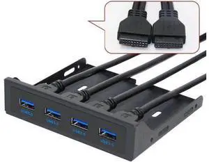19Pin 20Pin 4 Port USB 3.0 HUB Front Panel Combo Bracket USB 3.0 Hub Adapter for PC Desktop 3.5" FDD Floppy Disk Drive Bay 19Pin 20Pin 4 Port USB 3.0 HUB Front Panel Combo Bracket USB 3.0 Hub Adapter for PC Desktop 3.5" FDD Floppy Disk Drive Bay