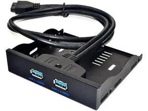 19Pin 20 Pin 2 Port USB 3.0 Front Panel 3.5 inch USB3.0 Hub Expansion Cable Adapter Metal Bracket 19Pin 20 Pin 2 Port USB 3.0 Front Panel 3.5 inch USB3.0 Hub Expansion Cable Adapter Metal Bracket