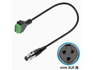Solderless mini Cannon 3-core male female green terminal dual channel audio microphone stereo adapter cable Female to Female Solderless mini Cannon 3-core male female green terminal dual channel audio microphone stereo adapter cable Female to Female