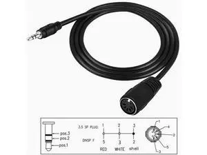 MIDI to TRS 3.5mm rotary DIN 5P female audio plug to MIDI audio adapter straight head Black 1.5m MIDI to TRS 3.5mm rotary DIN 5P female audio plug to MIDI audio adapter straight head Black 1.5m