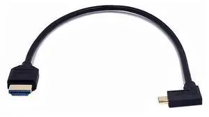 1ft Micro HDMI to HDMI 8K Cable, 2.1 Version 48Gpbs Left Angle Micro HDMI Male to Straight HDMI Male UHD 3D Cable for Xbox PS4 PS5 TV Switch, 8K@60Hz 1ft Micro HDMI to HDMI 8K Cable, 2.1 Version 48Gpbs Left Angle Micro HDMI Male to Straight HDMI Male UHD 3D Cable for Xbox PS4 PS5 TV Switch, 8K@60Hz