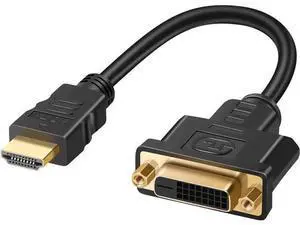HDMI to DVI Adapter Cable, Bi-Directional HDMI Male to DVI-D (24+1) Female Converter Cord 1080P DVI to HDMI HD Video Adapter Wire for HDTV, PC, Xbox, Blue-ray DVD, A/V Receivers HDMI to DVI Adapter Cable, Bi-Directional HDMI Male to DVI-D (24+1) Female Converter Cord 1080P DVI to HDMI HD Video Adapter Wire for HDTV, PC, Xbox, Blue-ray DVD, A/V Receivers