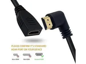 8K HDMI Extension Cable, Short HDMI 90 Degree Left Angle Male to Female HDMI 2.1 Cable Adapter 48Gbps with 8K 60Hz Video and 3D HDR for TV/Xbox /PS4 /PS5 (Left M/F), 0.5feet 8K HDMI Extension Cable, Short HDMI 90 Degree Left Angle Male to Female HDMI 2.1 Cable Adapter 48Gbps with 8K 60Hz Video and 3D HDR for TV/Xbox /PS4 /PS5 (Left M/F), 0.5feet