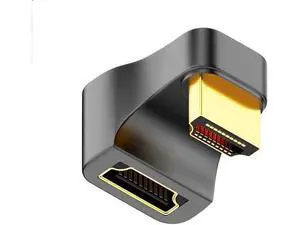 U Shape HDMI 2.1 Adapter Male to Female Standard HDMI Type A Adapter UHD 3D 8K@60Hz 180 Degree Down Angle for Laptop Projector TV PC U Shape HDMI 2.1 Adapter Male to Female Standard HDMI Type A Adapter UHD 3D 8K@60Hz 180 Degree Down Angle for Laptop Projector TV PC