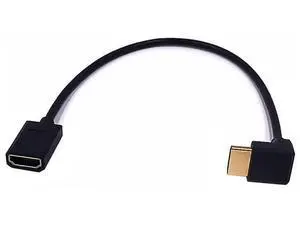 1ft 8K HDMI 2.1 Extension Cable, 90 Degree Up Angle HDMI Male to HDMI Female Adapter, OD 4mm Slim Ultra HD HDMI Cable, 8k@60Hz 1ft 8K HDMI 2.1 Extension Cable, 90 Degree Up Angle HDMI Male to HDMI Female Adapter, OD 4mm Slim Ultra HD HDMI Cable, 8k@60Hz