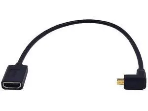 1ft Micro HDMI to HDMI 8K Extension Cable, 2.1 Version 48Gpbs Up Angle Micro HDMI Male to Straight HDMI Female Extender UHD 3D Cable for Xbox PS4 PS5 TV Switch, 8K@60HZ 1ft Micro HDMI to HDMI 8K Extension Cable, 2.1 Version 48Gpbs Up Angle Micro HDMI Male to Straight HDMI Female Extender UHD 3D Cable for Xbox PS4 PS5 TV Switch, 8K@60HZ