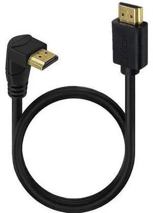 2ft 18Gbps HDMI 4K@60Hz Cable, Down Angle HDMI 2.0 Male to Male HD High Speed Shield Cord for Xbox HDTV PS4 PS5 Switch 2ft 18Gbps HDMI 4K@60Hz Cable, Down Angle HDMI 2.0 Male to Male HD High Speed Shield Cord for Xbox HDTV PS4 PS5 Switch