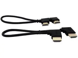 Gold Plated High Speed 90 Angle Right HDMI Male to Left HDMI Male Adapter Cable Supports Ethernet, 3D and Audio Return (0.3M RR-LL) Gold Plated High Speed 90 Angle Right HDMI Male to Left HDMI Male Adapter Cable Supports Ethernet, 3D and Audio Return (0.3M RR-LL)