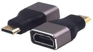 2 Pack 8K@60Hz Mini HDMI 2.1 Male to HDMI 2.1 Female Adapter Extender Connector Converter Coupler for Camera, Laptop, Projector, HDTV, 3D 48Gbps Bidirectional, Support 4K@120Hz, Dynamic HDR 2 Pack 8K@60Hz Mini HDMI 2.1 Male to HDMI 2.1 Female Adapter Extender Connector Converter Coupler for Camera, Laptop, Projector, HDTV, 3D 48Gbps Bidirectional, Support 4K@120Hz, Dynamic HDR