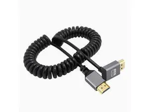 hdmi double male spring cable stretched 90 degrees side bend TV computer projector monitor HD cable 4k60hz Up Angle hdmi double male spring cable stretched 90 degrees side bend TV computer projector monitor HD cable 4k60hz Up Angle