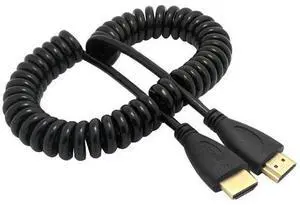 HDMI Male to HDMI Male HDTV Stretch Spring Cable Compatible for HDTV DVB DVD PC 1080p 4K 60hz 4ft (1.2m) HDMI Male to HDMI Male HDTV Stretch Spring Cable Compatible for HDTV DVB DVD PC 1080p 4K 60hz 4ft (1.2m)