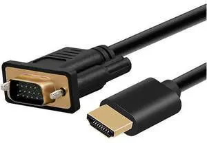 HDMI to VGA, Hannord Gold-Plated HDMI to VGA 3.3 Feet Cable (Male to Male) Compatible for Computer, Desktop, Laptop, PC, Monitor, Projector, HDTV,, Roku, Xbox and More HDMI to VGA, Hannord Gold-Plated HDMI to VGA 3.3 Feet Cable (Male to Male) Compatible for Computer, Desktop, Laptop, PC, Monitor, Projector, HDTV,, Roku, Xbox and More