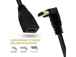 8K HDMI Extension Cable, Short HDMI 90 Degree Down Angle Male to Female HDMI 2.1 Cable 48Gbps with 8K 60Hz Video and 3D HDR for TV/Xbox /PS4 /PS5 (Down M/F), 0.5feet 8K HDMI Extension Cable, Short HDMI 90 Degree Down Angle Male to Female HDMI 2.1 Cable 48Gbps with 8K 60Hz Video and 3D HDR for TV/Xbox /PS4 /PS5 (Down M/F), 0.5feet
