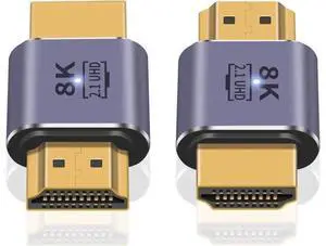 HDMI Male to Male Adapter 8K, 2-Pack 48Gbps UHD HDMI 2.1 Extender Coupler Converter Extension Connector (8K@60hz,4K@120Hz) Compatible with Video 3D HDTV, Switch, Xbox,PS5, Xbox HDMI Male to Male Adapter 8K, 2-Pack 48Gbps UHD HDMI 2.1 Extender Coupler Converter Extension Connector (8K@60hz,4K@120Hz) Compatible with Video 3D HDTV, Switch, Xbox,PS5, Xbox