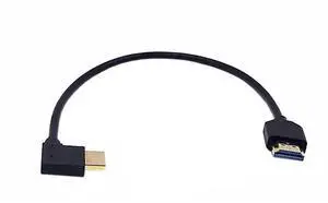 1ft HDMI 8K Ultra HD Cable, 3D 48Gpbs HDMI 2.1 Version Cable, Right Angle HDMI Male to Straight HDMI Male Extreme Slim Cable for Xbox PS4 PS5 TV Switch, Support 8K@60HZ 4K@120Hz 1ft HDMI 8K Ultra HD Cable, 3D 48Gpbs HDMI 2.1 Version Cable, Right Angle HDMI Male to Straight HDMI Male Extreme Slim Cable for Xbox PS4 PS5 TV Switch, Support 8K@60HZ 4K@120Hz