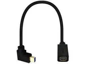 12 Inch 32.4Gbps 8K@60Hz Mini DisplayPort Extension Cable, Left Angle Male to Female Mini DP 1.4 Extender Adapter UHD Cable for HDTV Laptop Monitor Projector PS4 PS5, Support 4K@144Hz 2K@165Hz 12 Inch 32.4Gbps 8K@60Hz Mini DisplayPort Extension Cable, Left Angle Male to Female Mini DP 1.4 Extender Adapter UHD Cable for HDTV Laptop Monitor Projector PS4 PS5, Support 4K@144Hz 2K@165Hz